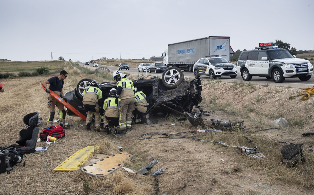 Cinco Heridos Una Grave En Un Aparatoso Accidente En Cubillo Del