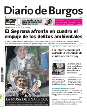 Portada Diario de Burgos