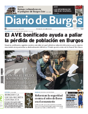 Portada Diario de Burgos