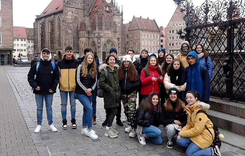 Alumnos de los dos centros, medinés y alemán, en la ciudad anfitriona.