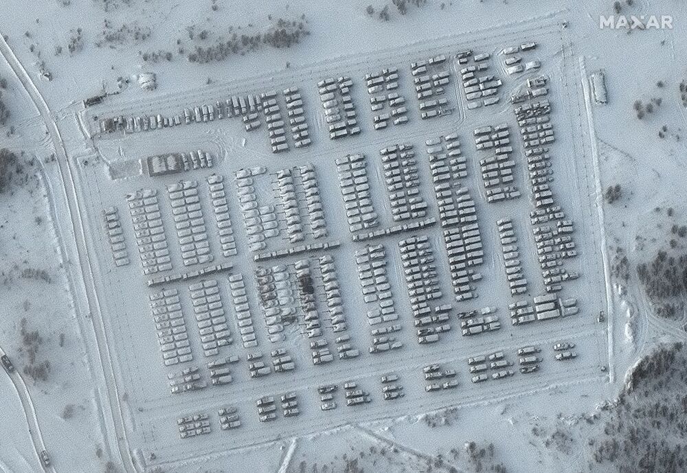 Russia millitary build up along the border with Ukraine  / MAXAR TECHNOLOGIES HANDOUT