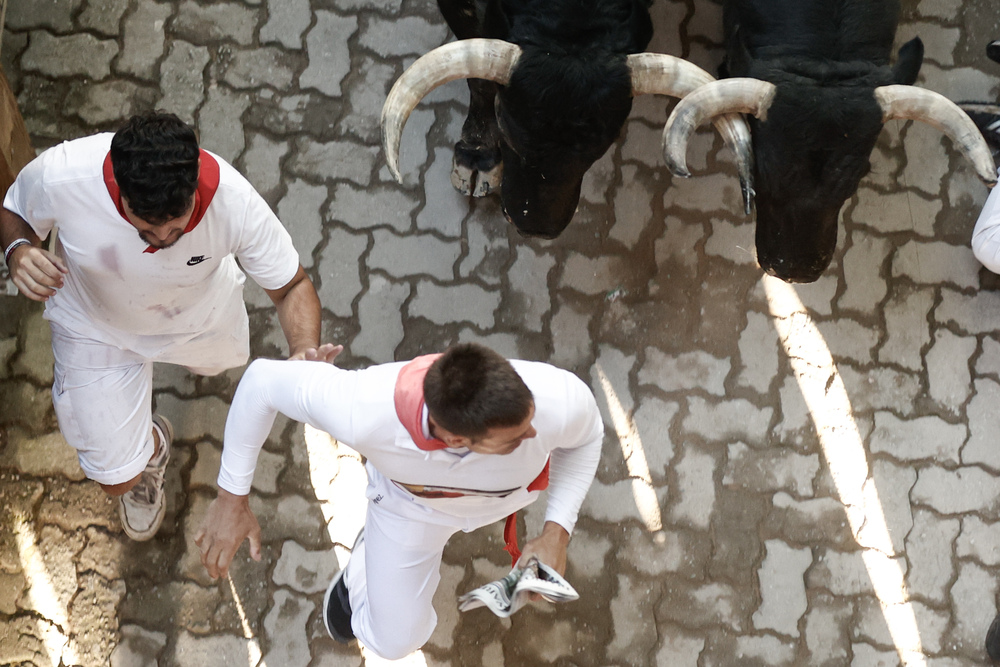 Séptimo encierro de los Sanfermines  / EFE