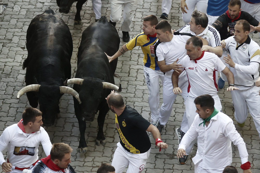 Séptimo encierro de los Sanfermines  / EFE