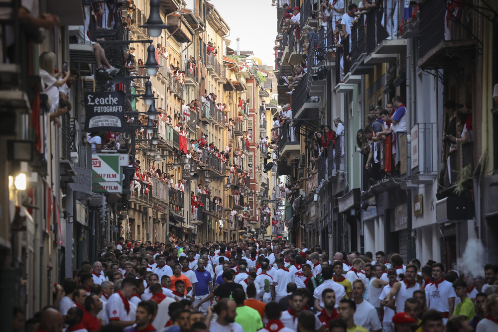 Séptimo encierro de los Sanfermines  / EFE