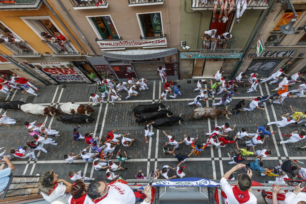 Séptimo encierro de los Sanfermines  / EFE