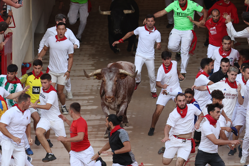 Séptimo encierro de los Sanfermines  / EFE