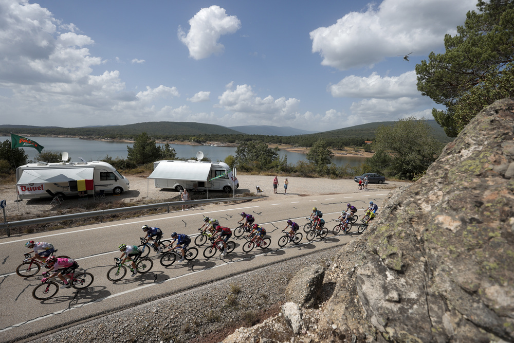 Lerma ha acogido este miércoles la salida de la etapa 11 de La Vuelta.  / MANUEL BRUQUE / EFE