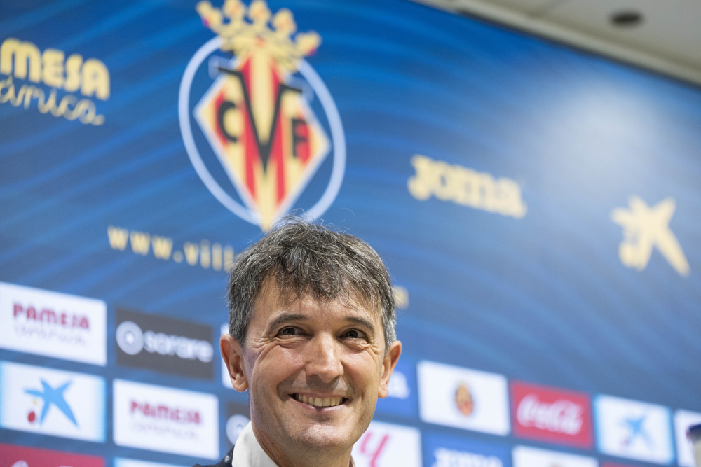 José Rojo Martín 'Pacheta', sonriente en su presentación como nuevo entrenador del Villarreal CF.