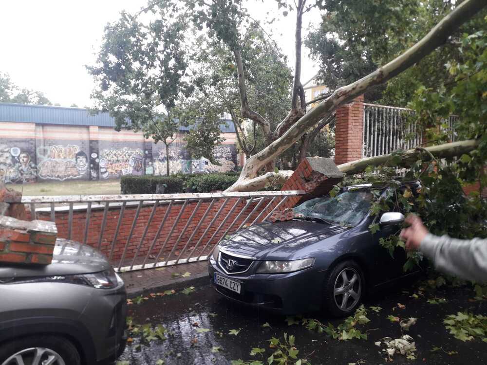 Estragos por una tormenta en Aranda