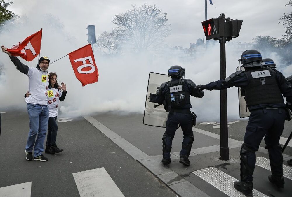 Demonstrations against pension reform in France  / CHRISTOPHE PETIT TESSON