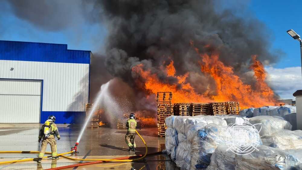 Intervención de los Bomberos de Burgos en Torreplas.