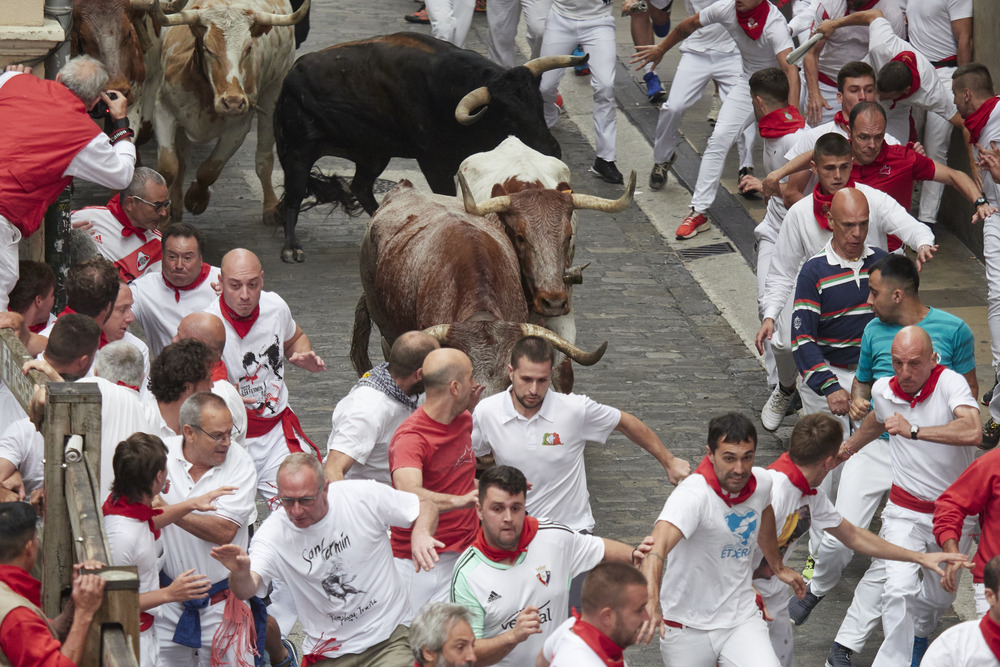 Primer encierro de San Fermín 2023 en Pamplona (Navarra)  / EDUARDO SANZ