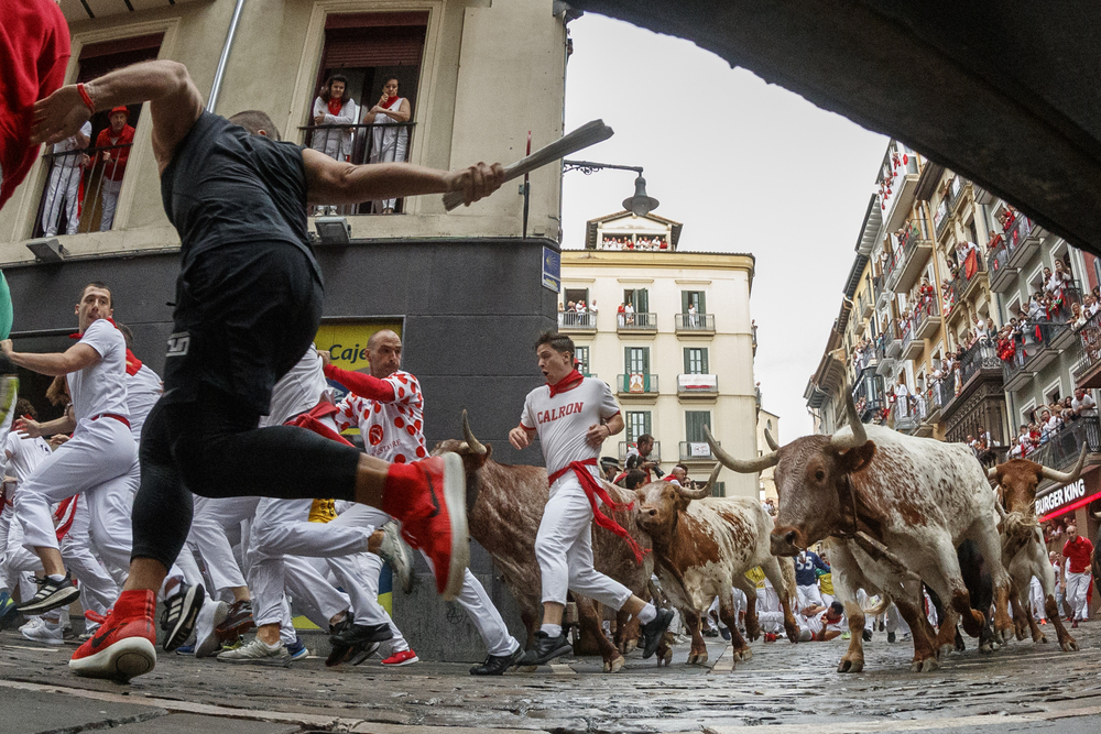 Primer encierro de los sanfermines 2023  / RODRIGO JIMENEZ