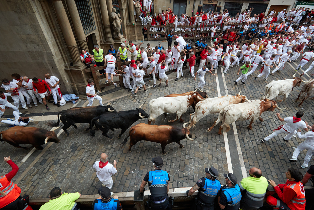 Primer encierro de los sanfermines 2023  / J.P. URDIROZ