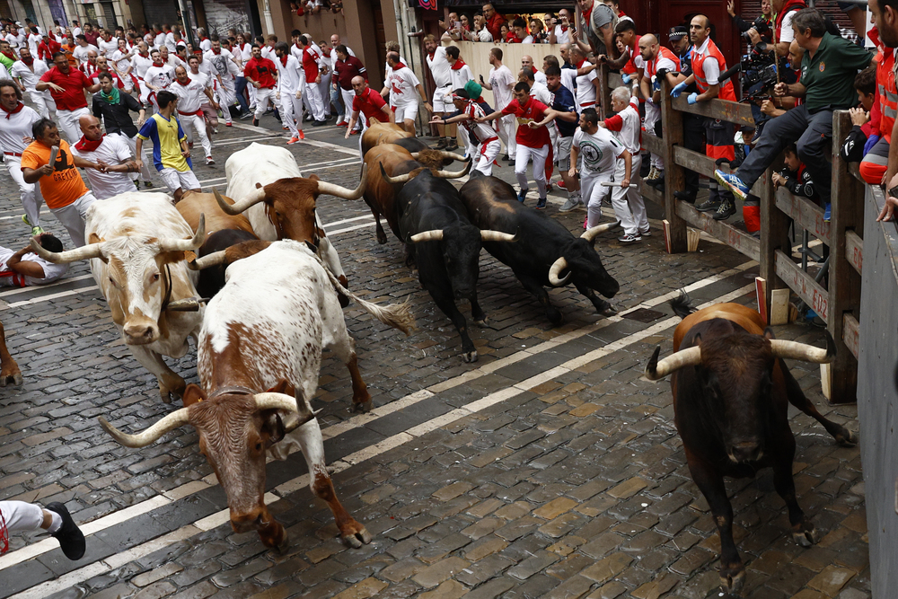 Primer encierro de los sanfermines 2023  / RODRIGO JIMENEZ