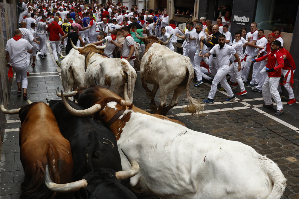 Primer encierro de los sanfermines 2023  / RODRIGO JIMENEZ