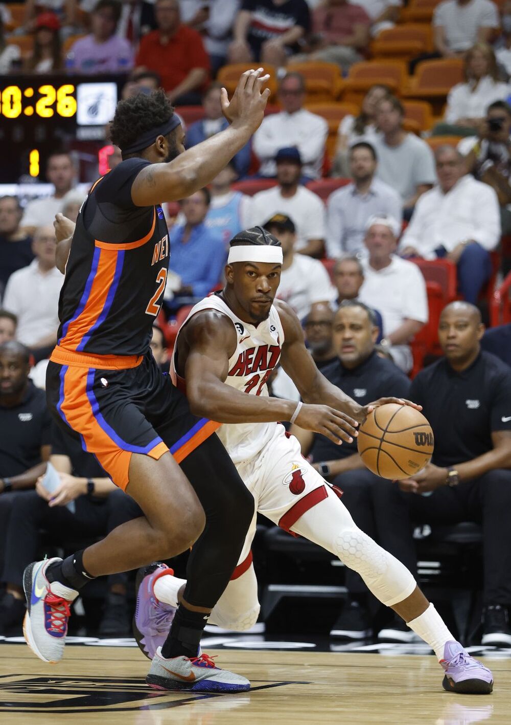 NBA Playoffs Eastern Conference Semifinals - New York Knicks at Miami Heat  / RHONA WISE