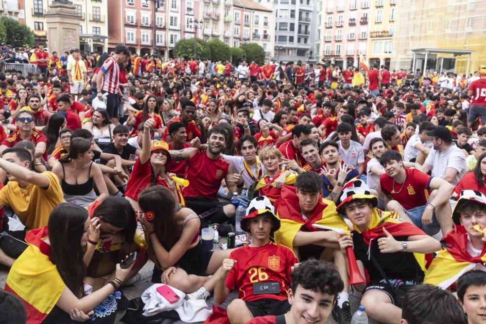Burgos celebra la victoria de España en la Eurocopa