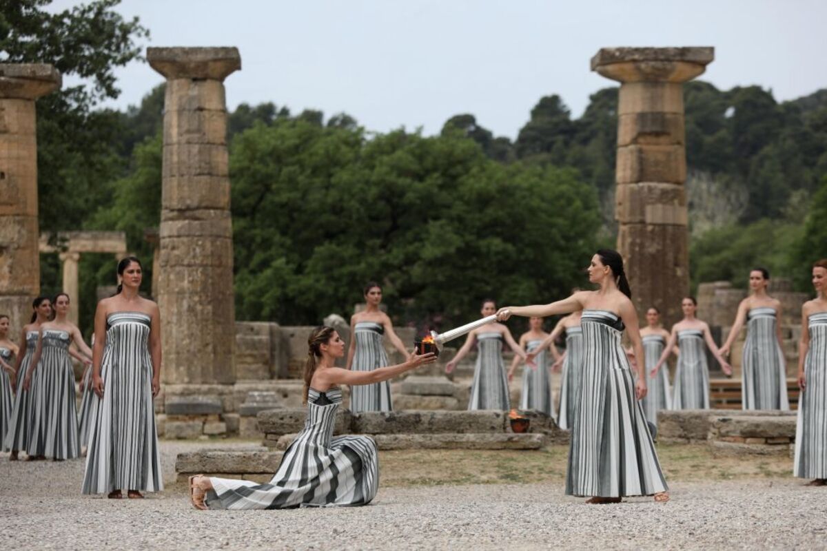Olympic Flame lighting ceremony for Paris 2024 Summer Olympics in Greece  / GEORGE VITSARAS