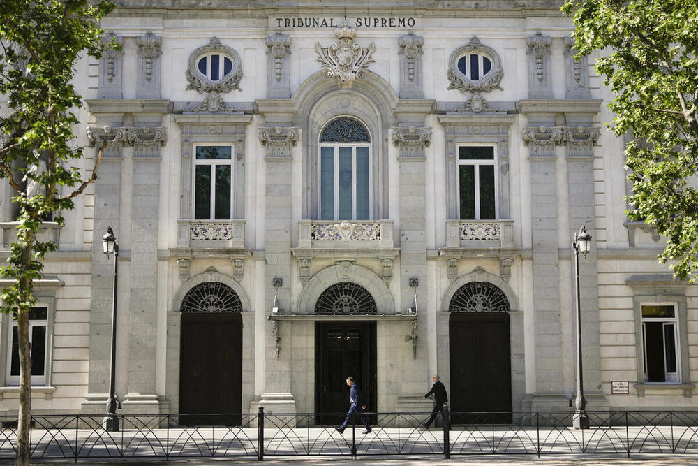 Imagen de archivo de la fachada del Tribunal Supremo, en Madrid. 