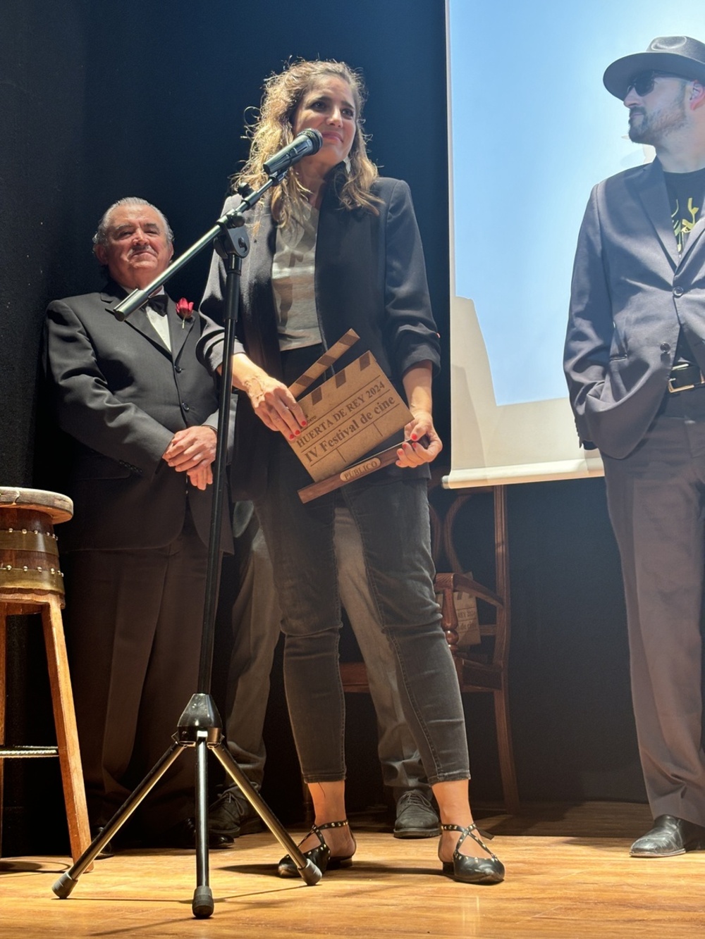 Lucía Jiménez, actriz y directora del corto elegido por el público de Huerta de Rey como el mejor trabajo.