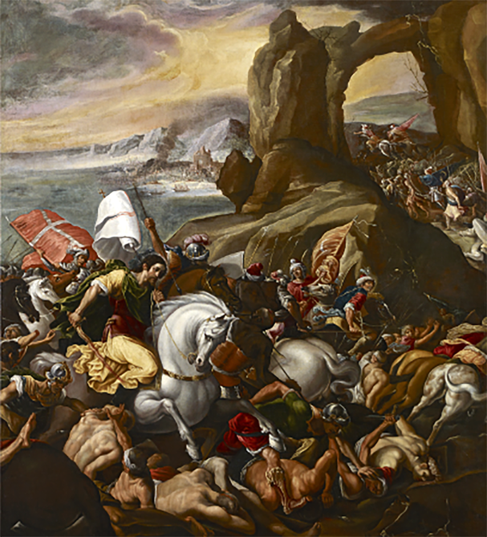 El apóstol Santiago en la batalla de Clavijo, atribuido a Orazio Borgianni. 