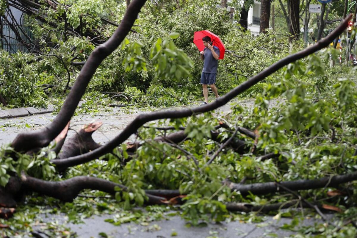 Four dead and dozens injured after typhoon Yagi makes landfall in Vietnam  / LUONG THAI LINH