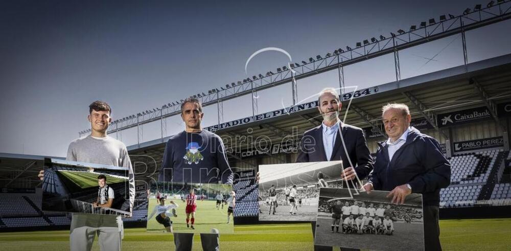 Ferreiro, Tamayo, Lucio y David González evocan con Diario de Burgos sus emociones vistiendo la camiseta del Burgos CF en el 60 cumpleaños del estadio El Plantío.