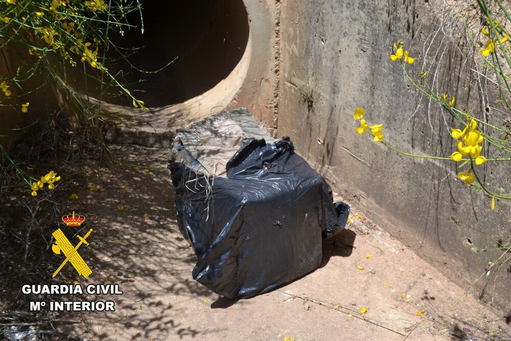 Detenido con 33 kilos de hachís tras sufrir un accidente