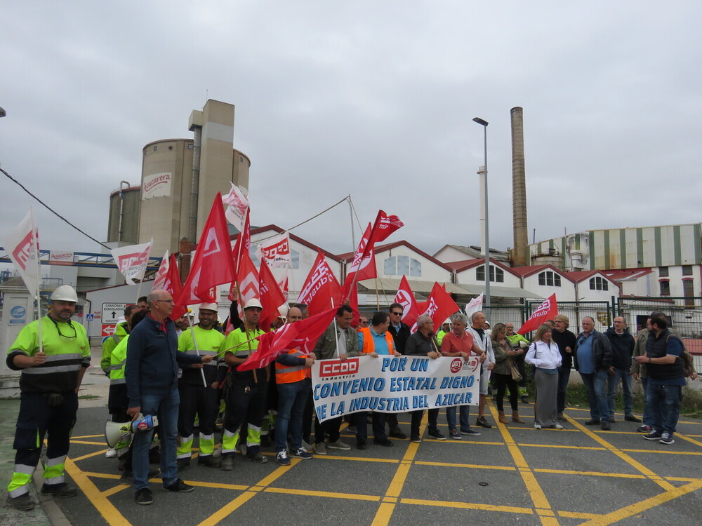 Concentración en la planta de Azucarera en Miranda de Ebro.