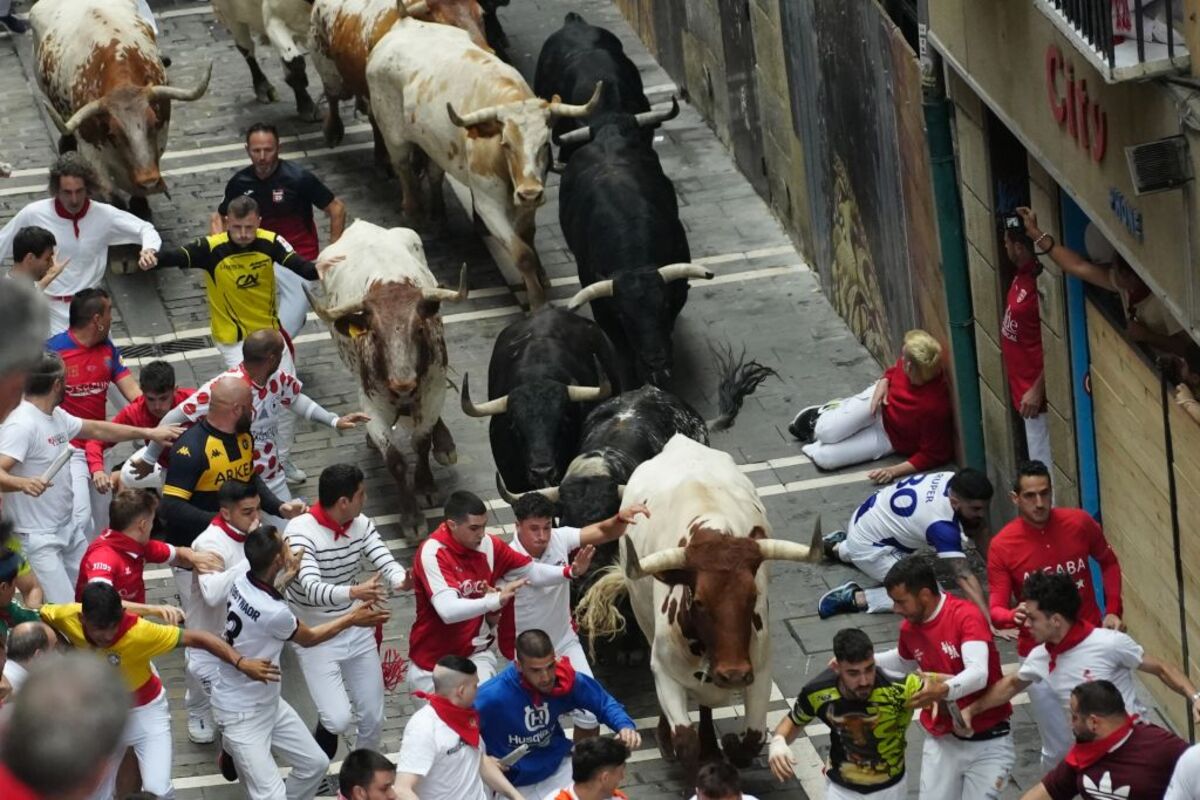 La velocidad de los Victoriano del Río para el tercer encierro de los Sanfermines  / AINHOA TEJERINA