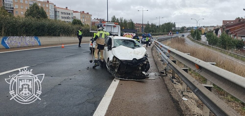 Accidente en la Autovía de Ronda de Burgos.