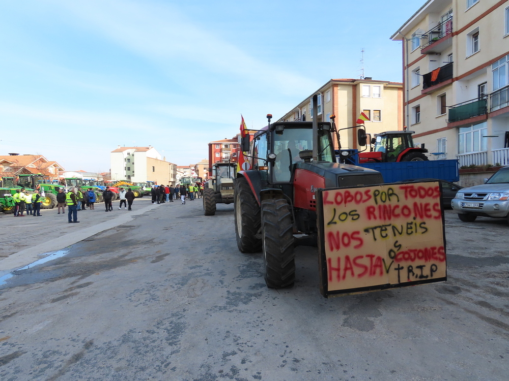 De 250 a 300 tractores toman la calle en Medina de Pomar