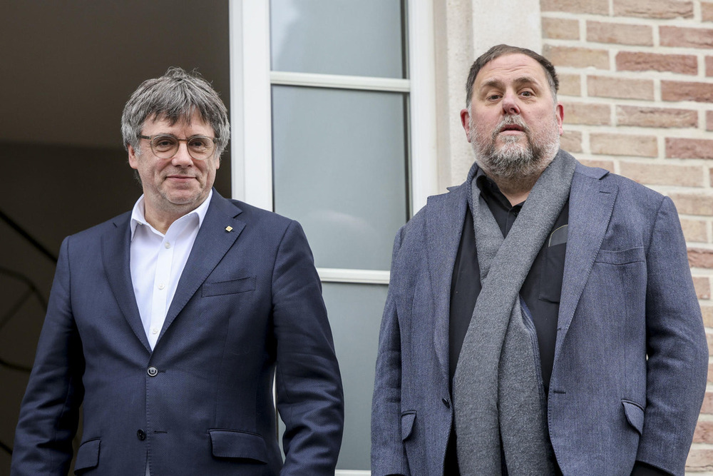 La reunión de Puigdemont y Junqueras busca una relación 