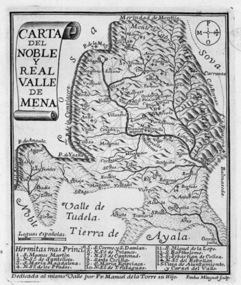 Mapa de la zona del año 1780. 