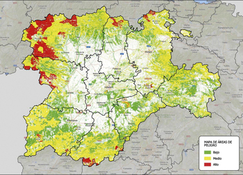 La Junta señala las zonas de riesgo de incendio en Burgos