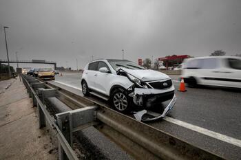 Aparatoso y múltiple accidente a la entrada de Burgos