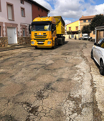 Denuncian el estado de la carretera entre Briviesca y Poza