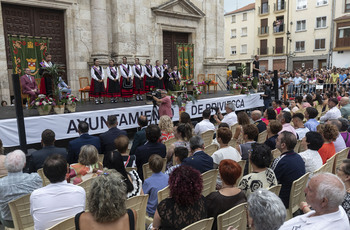 La lluvia respeta el pregón de las fiestas de Briviesca