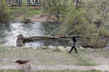 Kirk llega a Burgos con agua y viento muy fuerte