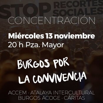 Las ONG convocan hoy a los burgaleses en la plaza Mayor