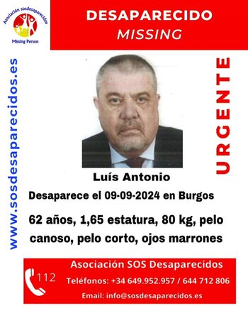 Buscan a un hombre de 62 años desaparecido el lunes en Burgos