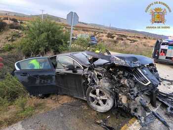 Herida grave una joven en una zona en obras de la N-122