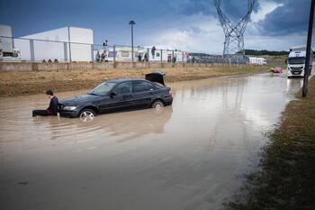 La tormenta provoca graves problemas en varias zonas de Burgos