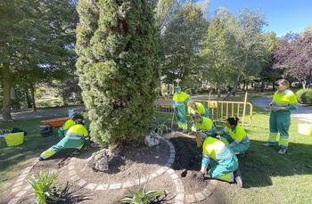 La mitad de los jardineros que forman en Briviesca ya trabajan