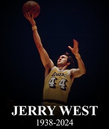 Muere Jerry West, leyenda y logo de la NBA