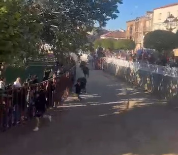 El herido en el encierro de Roa evoluciona favorablemente