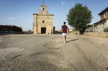 Sasamón arreglará la zona de la ermita dañada por la lluvia