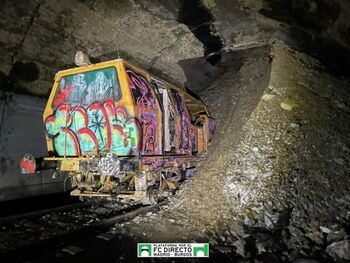 Vandalizan la bateadora atrapada en el túnel de Somosierra