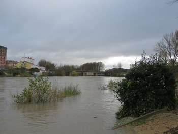 La CHE reduce aún más la previsión para el Ebro en Miranda